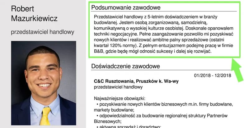 Podsumowanie zawodowe w CV: Jak napisać, by dostać pracę?